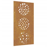Vidaxl Wanddekoration Gartenblatt Design 105x55 cm Cortenstaal