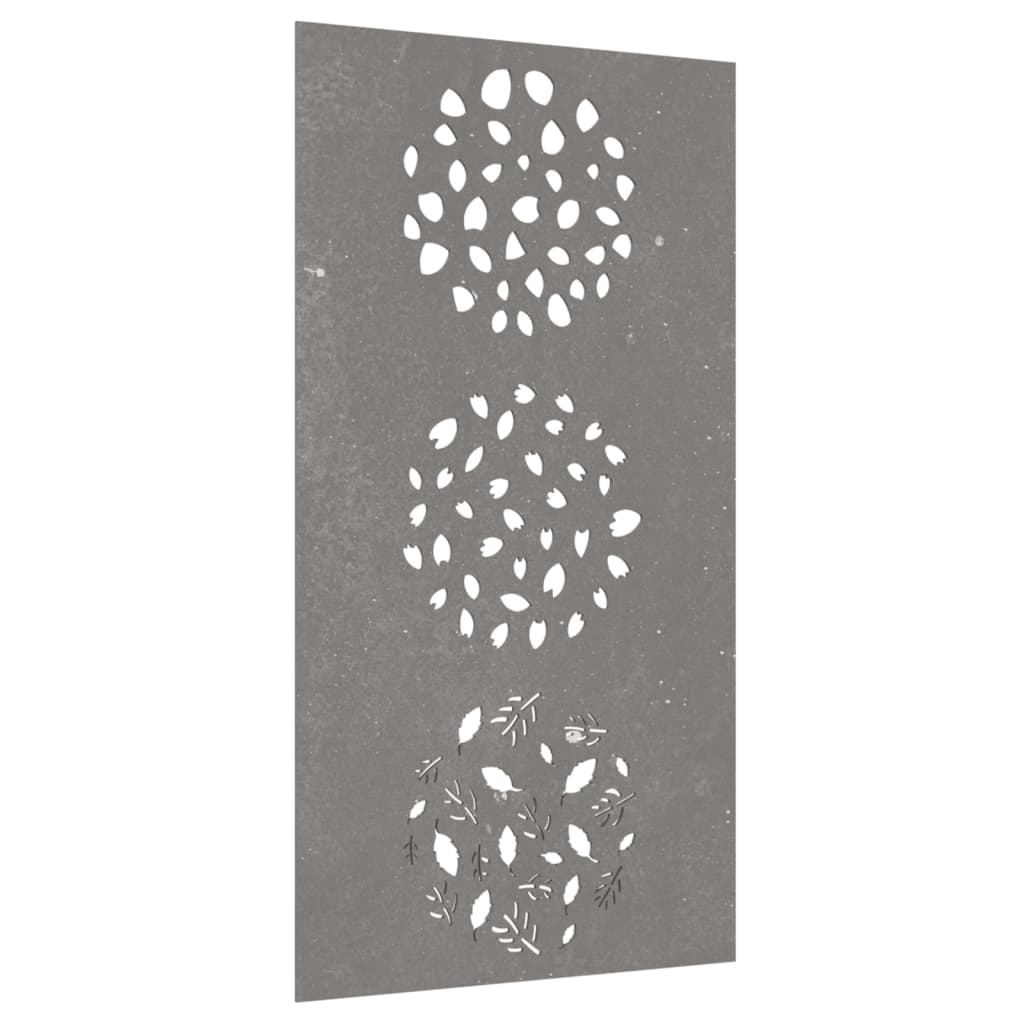 Vidaxl Wanddekoration Gartenblatt Design 105x55 cm Cortenstaal