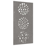 Vidaxl Wanddekoration Gartenblatt Design 105x55 cm Cortenstaal