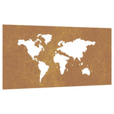 Vidaxl Wall Decoration Garden MAP MAP Design 105x55 cm Cortenstaal