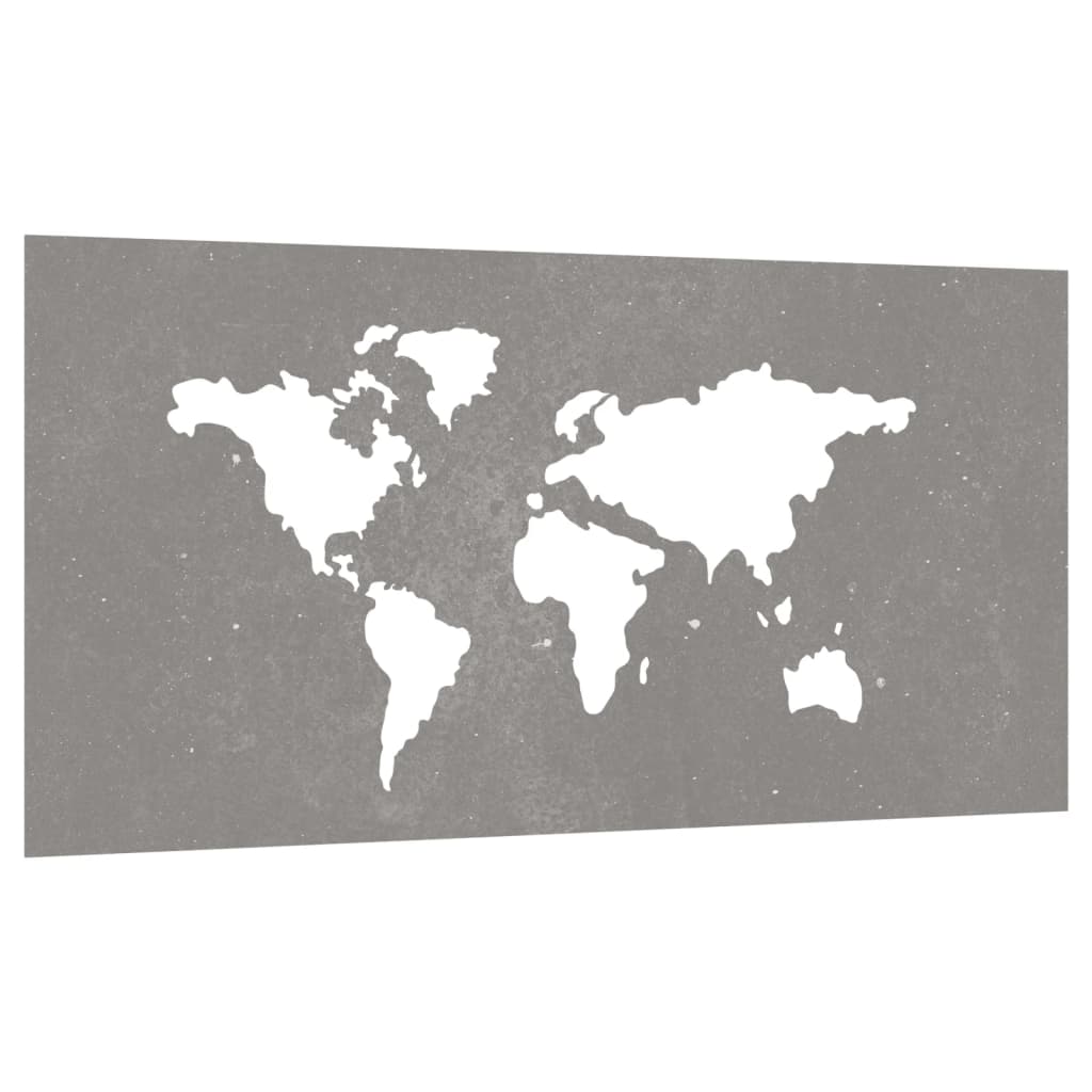Vidaxl Wall Decoration Garden MAP MAP Design 105x55 cm Cortenstaal