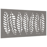 Vidaxl Wanddekoration Gartenblatt Design 105x55 cm Cortenstaal