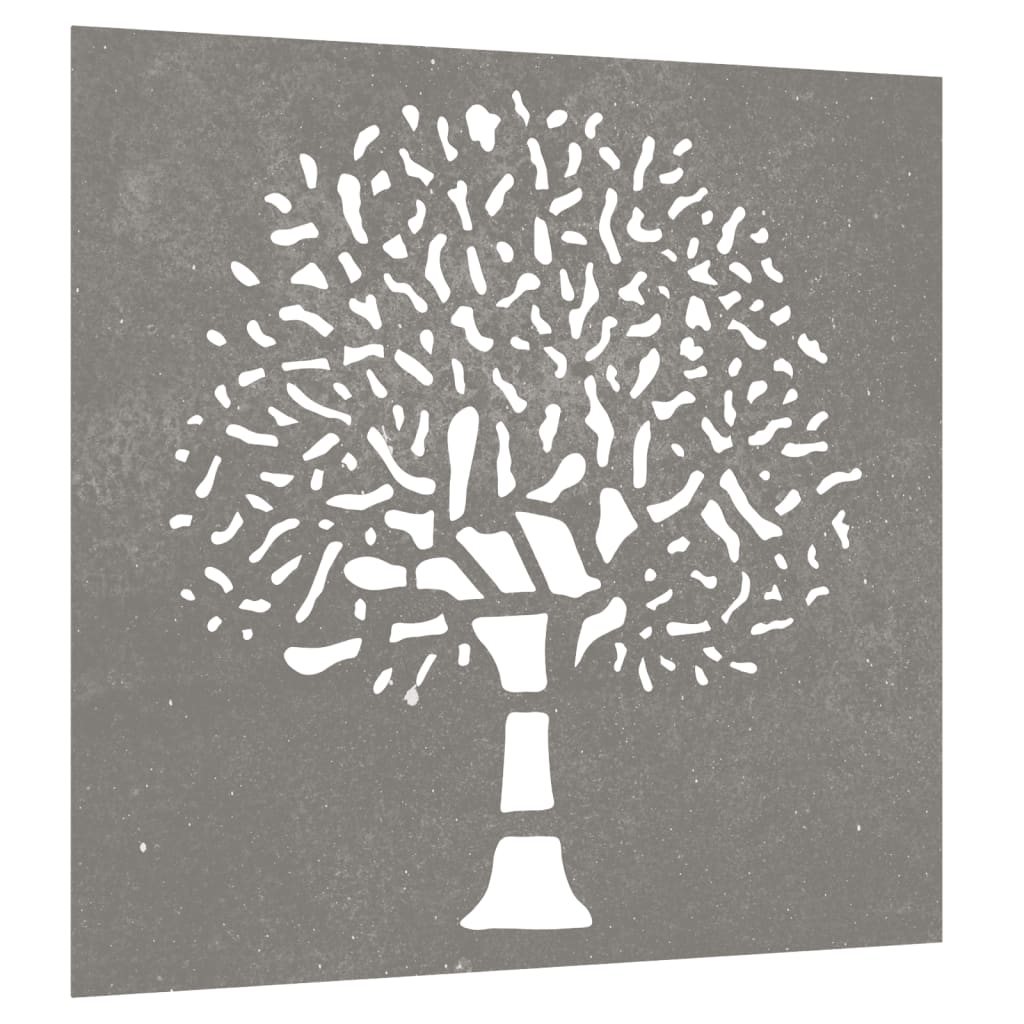 Vidaxl Wall Decoration Garden Tree Design 55x55 cm Cortenstaal