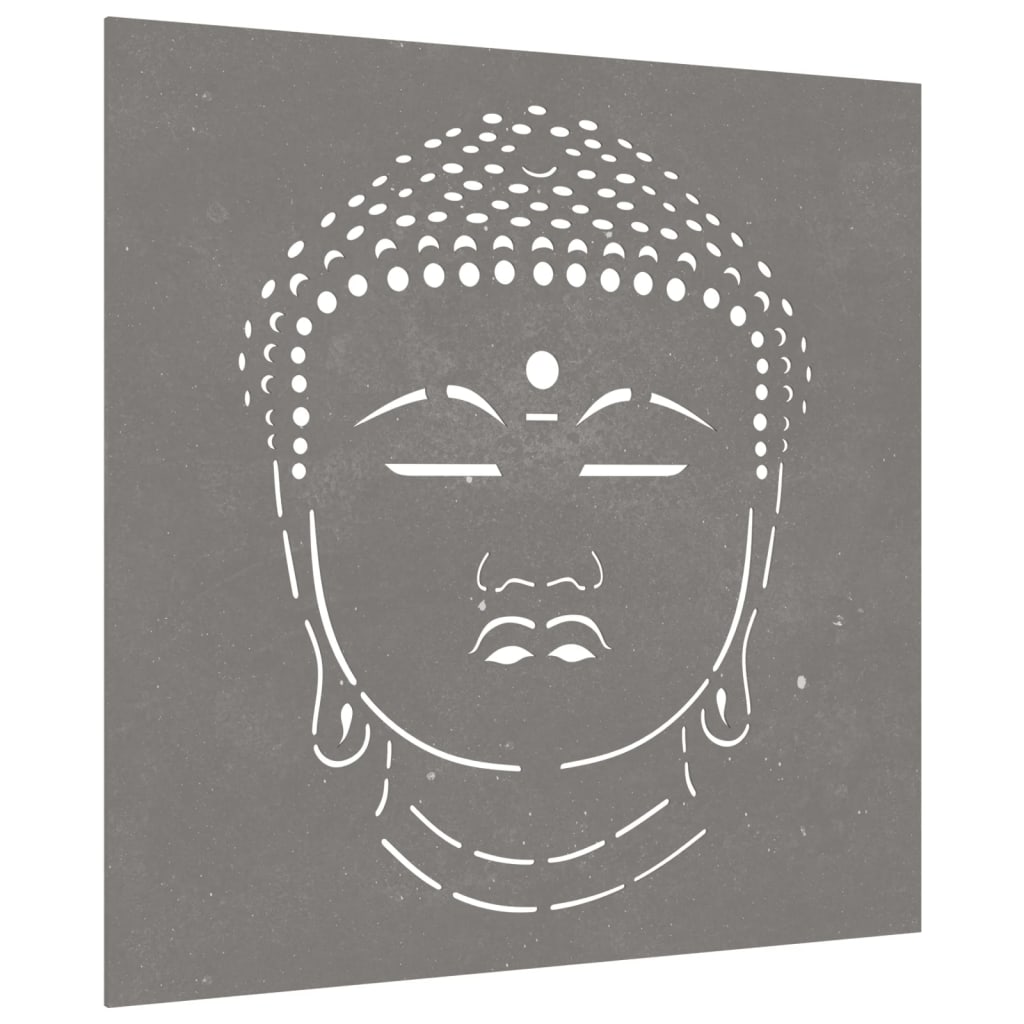 Vidaxl Wall Decoration Garden Buddhahoofd Design 55x55 cm Cortenstaal
