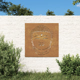 Vidaxl Wall Decoration Garden Buddhahoofd Design 55x55 cm Cortenstaal