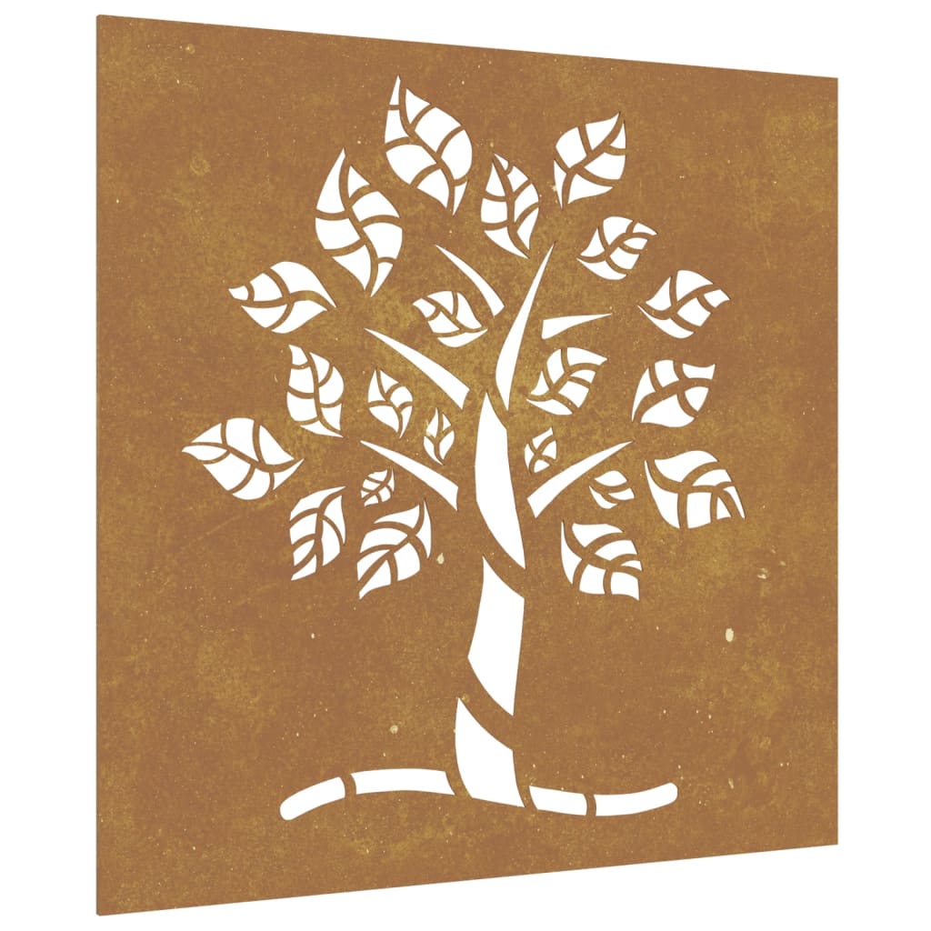 Vidaxl Wall Decoration Garden Tree Design 55x55 cm Cortenstaal