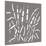 Vidaxl stenska dekoracija vrtna travnata dizajn 55x55 cm Cortenstaal