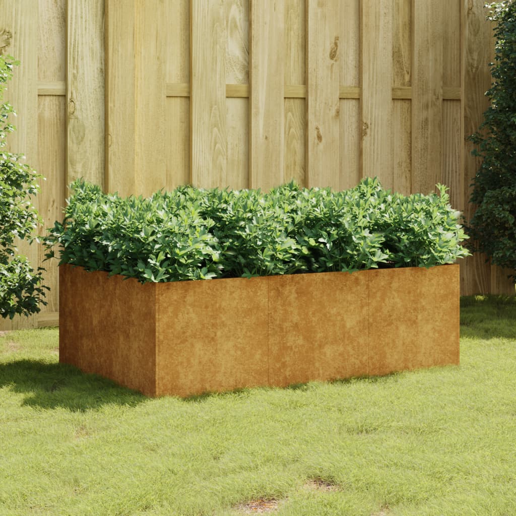 Vidaxl Planilnik je dvignil 120x80x40 cm korten jeklo