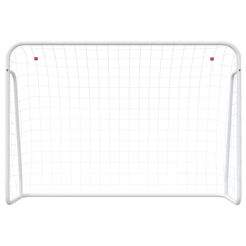 Fotbalový branku Vidaxl s net 214x75x152 cm ocel a polyesterovou bílou