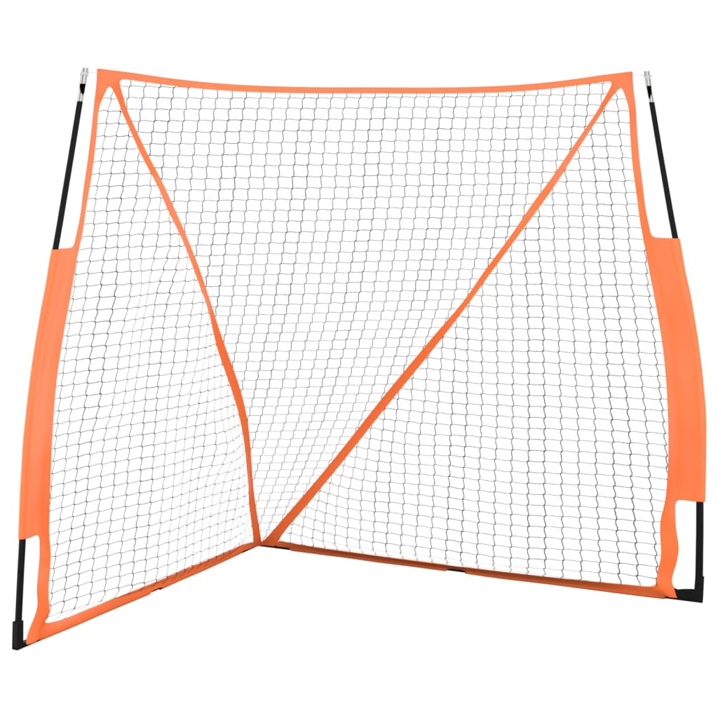 Vidaxl Baseball Net Portable 183x182x183cm Steel Polyester Orange Black