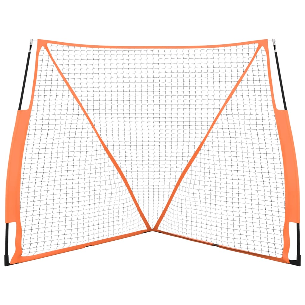 Vidaxl Baseball Net Portable 183x182x183cm Steel Polyester Orange Black