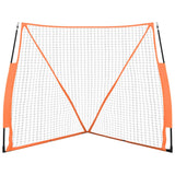 Vidaxl Baseball Net Portable 183x182x183cm Steel Polyester Orange Black