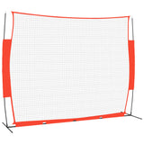 Vidaxl Baseball Net Portable 369x107x271 CM Steel Polyester Red Black
