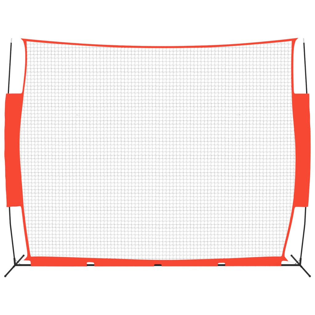 Vidaxl Baseball Net Portable 369x107x271 CM Steel Polyester Red Black