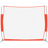 Vidaxl Baseball Net Portable 369x107x271 CM Steel Polyester Red Black