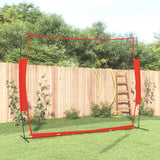 Vidaxl Baseball Net Portable 369x107x271 CM Steel Polyester Red Black