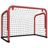 Vidaxl hokejový cíl s net 68x32x47 cm ocel a polyesterovou červenou a černou