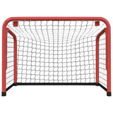 Vidaxl hokejový cíl s net 68x32x47 cm ocel a polyesterovou červenou a černou