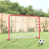 VidaXL Hockey goal with Net 153x60x118 cm steel and polyester red and white