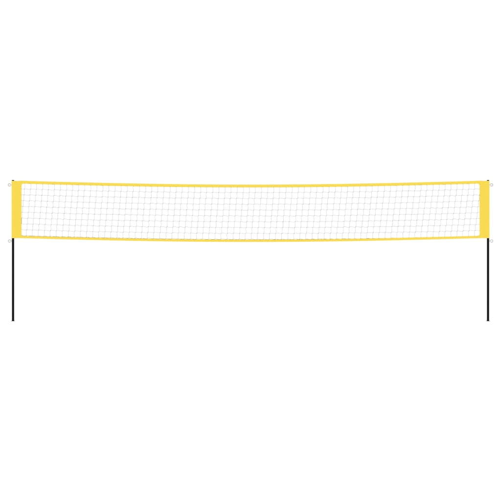Vidaxl badmintonnet 600x155 cm pe stof gul og sort