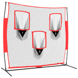 Vidaxl Baseball Net Portable 183x105x183 cm Polyester Svart och rött