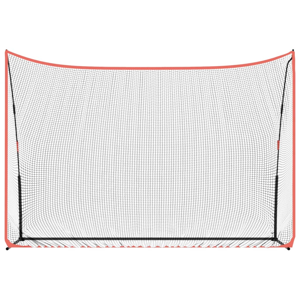 Vidaxl Golf Training Network 305x91x213 cm poliestere nero e rosso