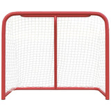 Cíl hokeje Vidaxl 183x71x122 cm polyester červená a bílá