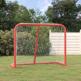 Cíl hokeje Vidaxl 183x71x122 cm polyester červená a bílá