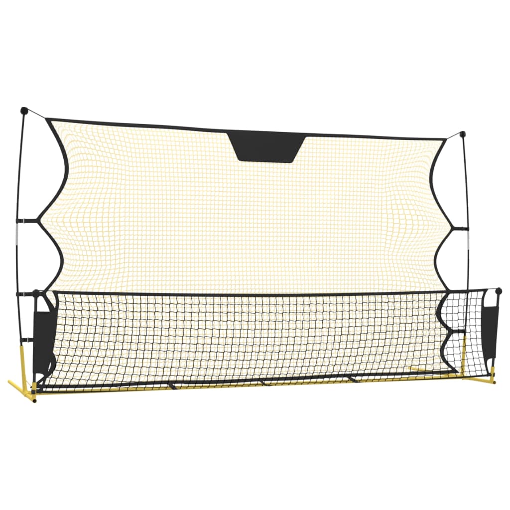 Vidaxl Football Remoundnet 183x85x120 cm poliestere nero e giallo