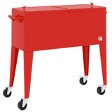 Vidaxl Cool Box na kolech 92x43x89 cm červená