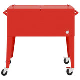 Vidaxl Cool Box na kolech 92x43x89 cm červená