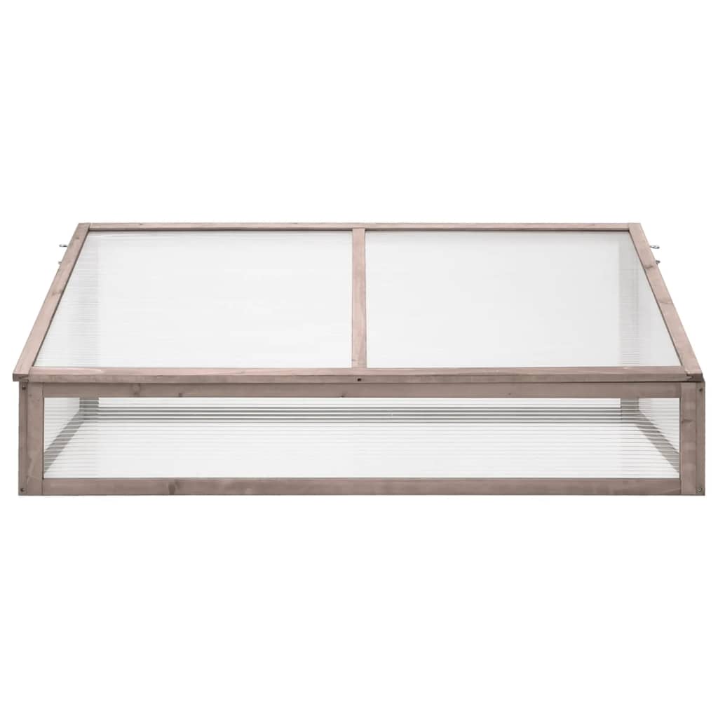 Vidaxl rastlinjak 110x58.5x39 cm borov -wood siva