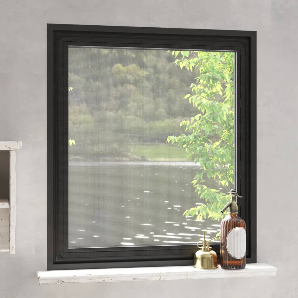 Vidaxl Insekthor fir Windows magnetesch 120x140 cm Anthhacit -corored