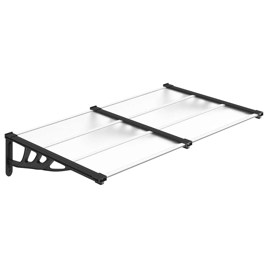 Polykarbonát černé a průhledný polykarbonát Vidaxl Dveře 152,5x90 cm