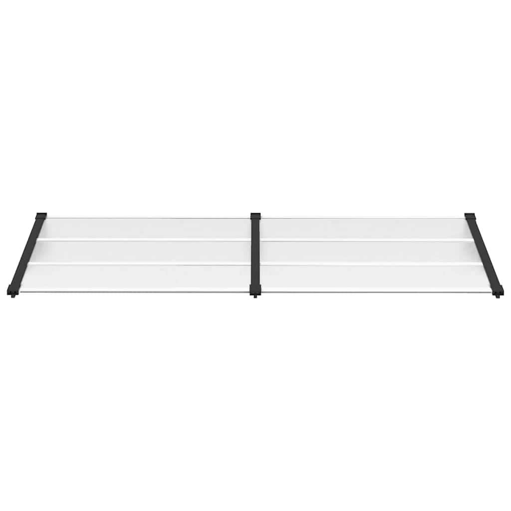 Vidaxl vrat nadstrešek 239x90 cm polikarbonat črna in prozorna