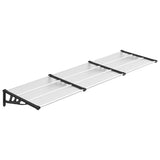 Vidaxl Dveře baldachýn 297.5x90 cm polykarbonát černé a průhledné