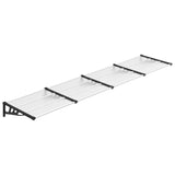 VIDAXL DODÁNÍ BANOPY 396X90 cm Polykarbonát černý a průhledný