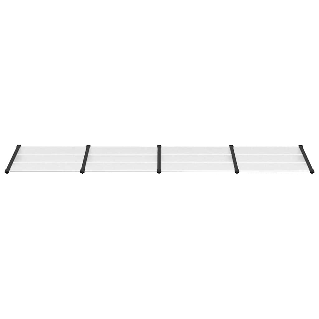 VIDAXL DODÁNÍ BANOPY 396X90 cm Polykarbonát černý a průhledný