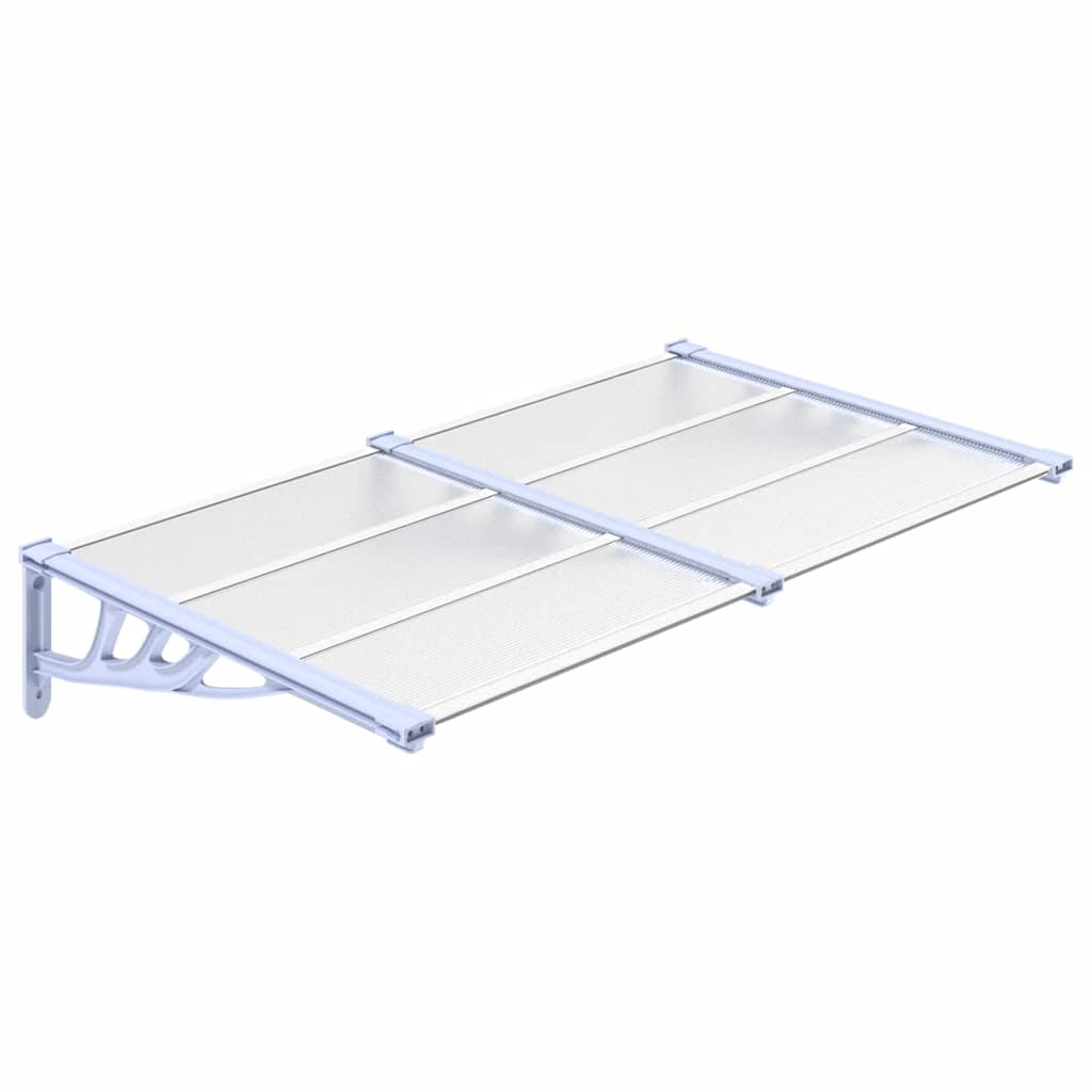 Vidaxl Dveře baldachýn 152,5x90 cm polykarbonát šedá a průhledná