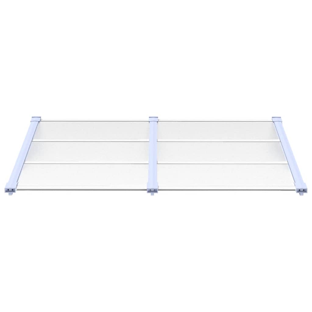 Vidaxl Dveře baldachýn 152,5x90 cm polykarbonát šedá a průhledná