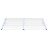 Vidaxl Dveře baldachýn 152,5x90 cm polykarbonát šedá a průhledná