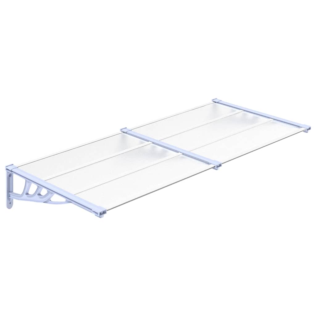 Vidaxl vrat nadstrešek 199x90 cm polikarbonat siva in prozorna