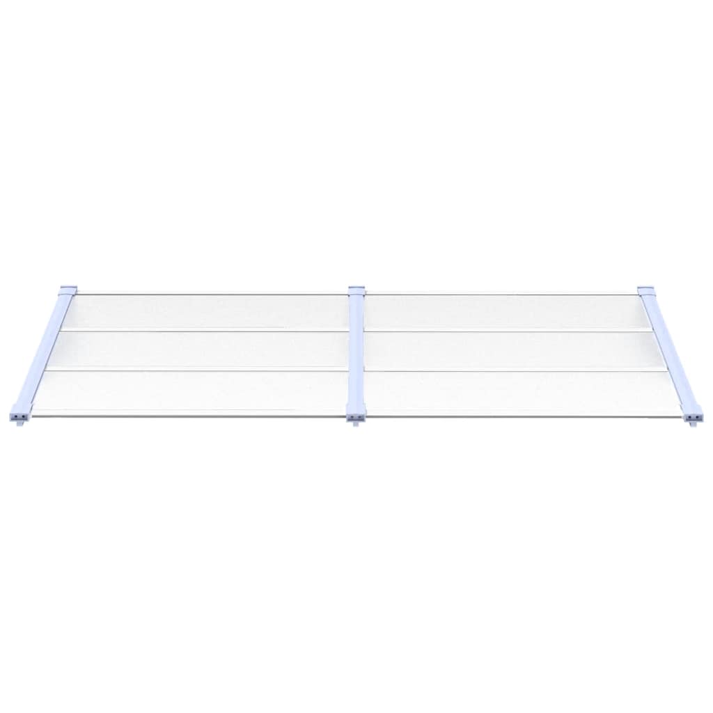 Vidaxl vrat nadstrešek 199x90 cm polikarbonat siva in prozorna