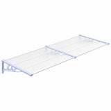 VIDAXL DODÁVKY BANOPY 239x90 cm Polykarbonát šedá a průhledná