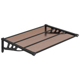 Vidaxl Door Canopy 122x90 cm polycarbonat sort