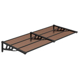 VIDAXL DOTRESKÝ BANOPY 199X90 cm polykarbonát černá