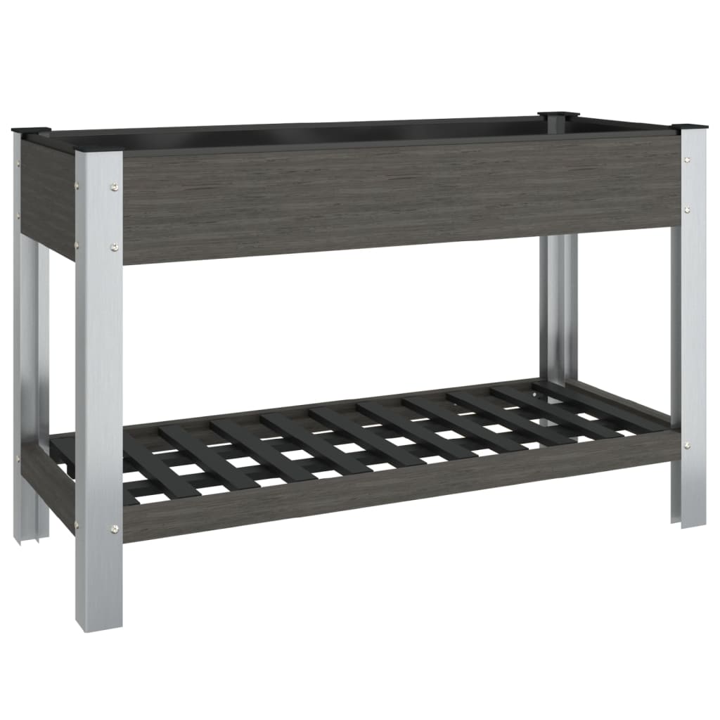 Spanter Vidaxl zvednutý s policí 120x50x75 cm HKC šedá