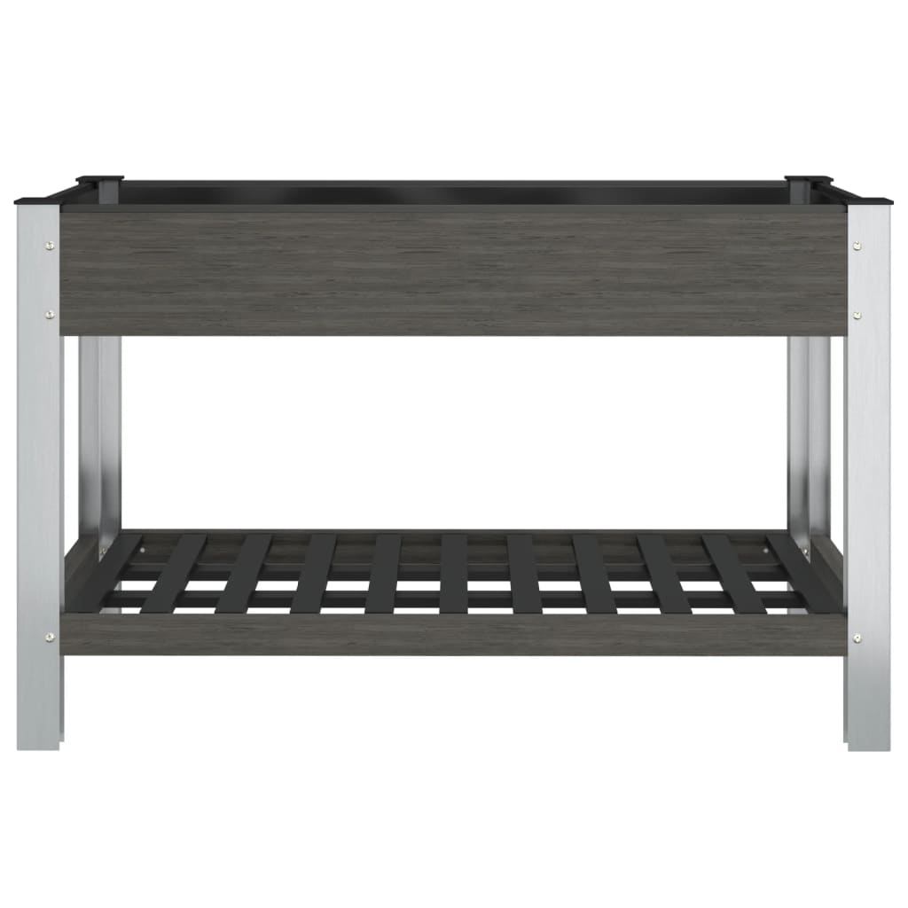 Spanter Vidaxl zvednutý s policí 120x50x75 cm HKC šedá