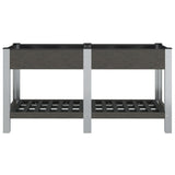 Vidaxl Planter raised with shelf 150x50x75 cm HKC Gray