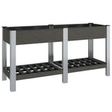 VidaXL Planter raised with shelf 175x50x75 cm HKC Gray